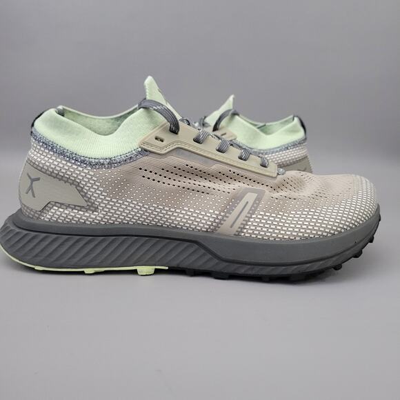 Flux Adapt Trail runner Men size 11 Gray Green Knit Running Sneakers Athletic main image 5